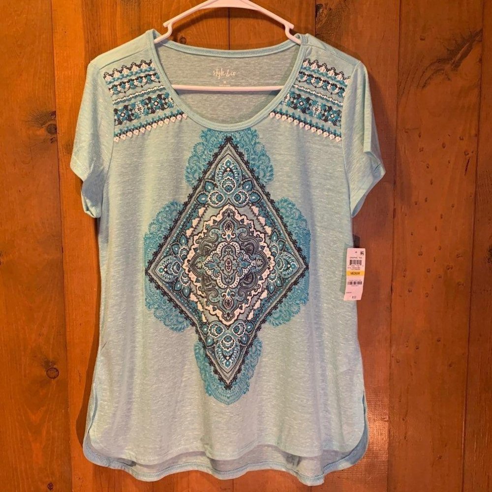 NWT Style & Co Graphic Tee